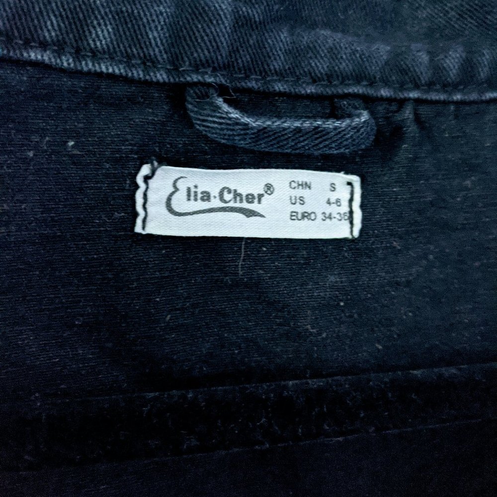 Black Oversized Denim Jacket - Picture 4 of 4